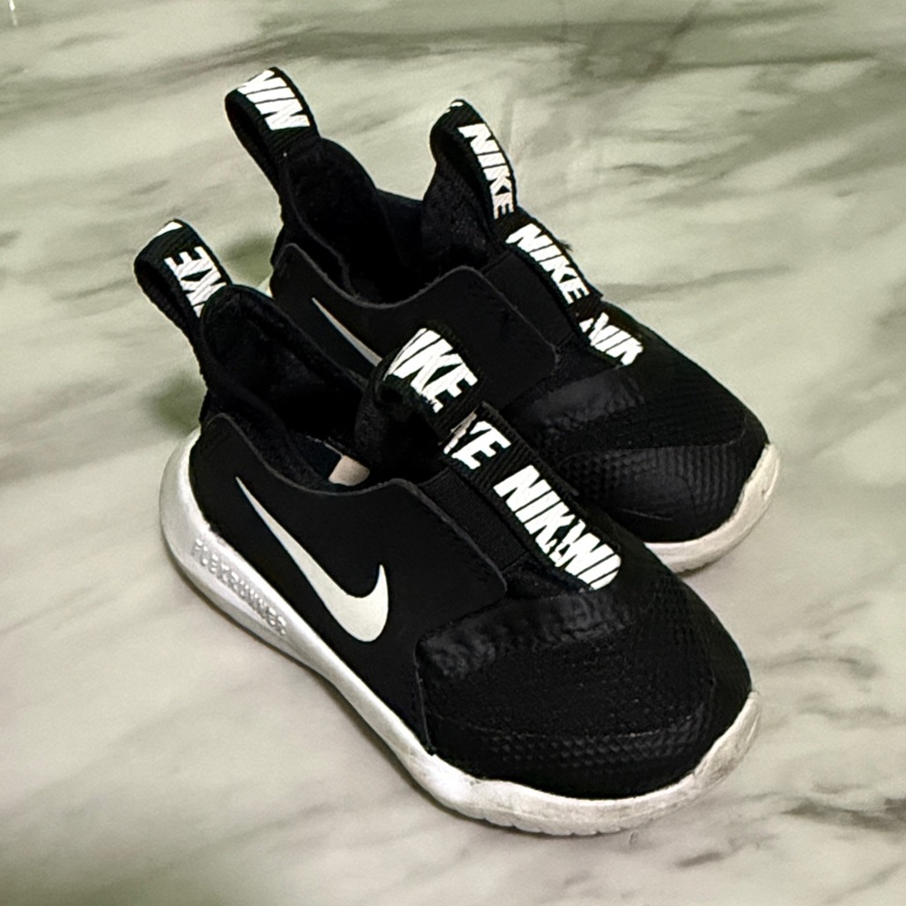 Nike Kids Black and White Slip-On Sneakers